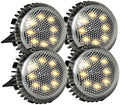 OSALADI 4Pcs LED Solar Ground Disc Lights, Waterproof Outdoor Garden Lamps by OSALADI