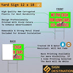 Weatherproof Yard Sign Military We Support Our Troops Background Lawn Garden 18x12 Inches 2 Sides Print Design Only - Image 2