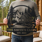 Personalized Cabin Metal Sign, Custom Family Name Rustic Wall Art for Cabin, Custom Campsite Wall Decor, Mountain Trail Art, Family Camper Sign, Rustic Cabin & Lodge Decor for Dock, Deck, Entryway - Image 2