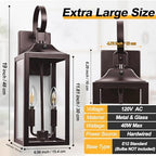 19" Oil Rubbed Bronze Dusk to Dawn Outdoor Wall Light, Modern Porch Lights - Image 4