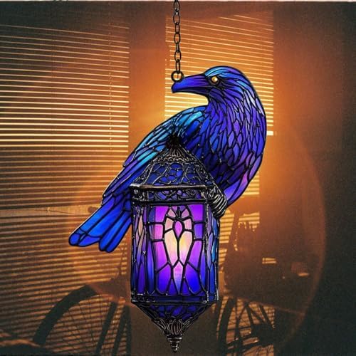 Gothic Halloween Raven Autumn Acrylic Suncatcher - Image 7