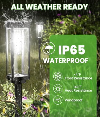 BITPOTT Solar Walkway Lights, 8 Pack, Cool White, IP65 - Image 5