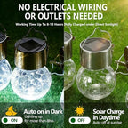Solar Hanging Lights,Cracked Glass Globes Outdoor Waterproof Decorative Garden Lanterns Outside Trees Ornaments for Balcony Backyard Yard Decor Women Mom Grandma Gifts 8 Pack (Cold White) - Image 5