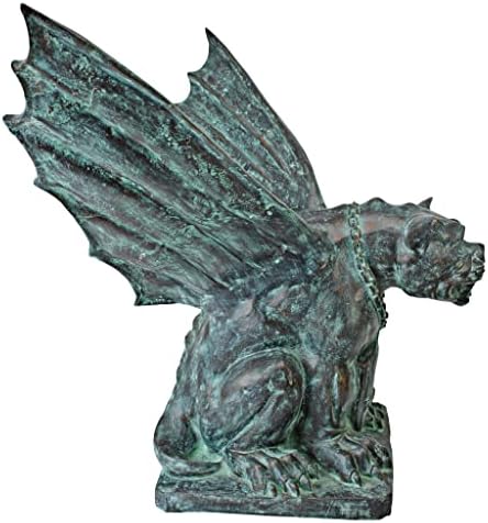 Winged Gargoyle of Naples Bronze Garden Statue - Image 4