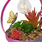 Alpine Corporation LYT288SLR-HH Solar-Powered Metal Flamingo w/Garden Enclosed LED Light, Solar Patio Décor, 16''H, Pink - Image 5