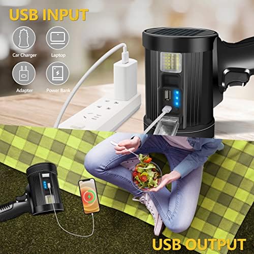 2000000 Lumens Rechargeable Spotlight with Tripod, Large - Image 5