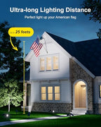 FALOVE 6 Pack Solar Spot Lights Outdoor Cool White LED Waterproof Landscape - Image 2