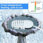 Bird Bath Deicer for Outdoors, Bird Bath Heater, Winter 200W Pond De Icer Die Water Heater Controlled with Auto Shut Off for Poultry Waterer Patio Yard Garden - Image 5
