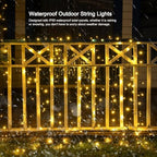 100FT Solar Outdoor String Lights Extra Long 300 LED with USB Charging & Remote & Memory Solar Powered Christmas Tree Lights Waterproof for Outside Porch Tree Garden Patio Wedding(Warm White) - Image 5