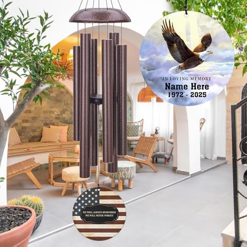 Personalized Memorial Wind Chimes for Loss Beloved Veteran - Image 6