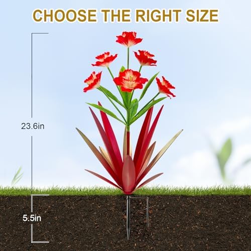 Homight Metal Agave Plant Outdoor Garden Decoration Daffodils Flowers - Image 2