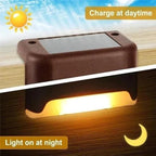 Solar Outdoor Fence Step Lights, 12pcs White IP44 LED Outdoor Stair Lights, 1000mAh, Suitable for Courtyards, Decks, Steps, Walkways, and Lawn Paths - Image 3