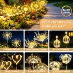 Solar Fireworks Lights for Outside Fairy Garden Warm White 8 Pack - Image 5