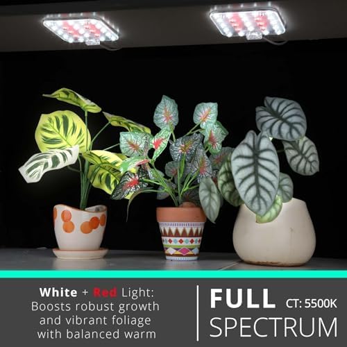 Under Shelf Grow Light, Auto Timer, Dimmable, Daylight White, 2-Pack - Image 2