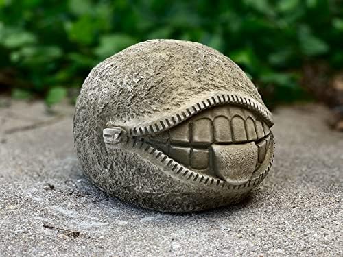 OLOMA Zippy mouth ornament Smiling face decoration Bust garden statue Outdoor face sculpture Minimalistic sphere decor Concrete ball figure Modern sculpture for home Minimalistic figurine - Image 5