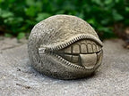 OLOMA Zippy mouth ornament Smiling face decoration Bust garden statue Outdoor face sculpture Minimalistic sphere decor Concrete ball figure Modern sculpture for home Minimalistic figurine - Image 5