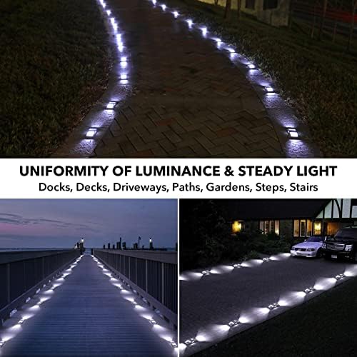 AGPTEK Solar Driveway Lights 4 Pack, Outdoor Deck Dock Marine Waterproof - Image 3