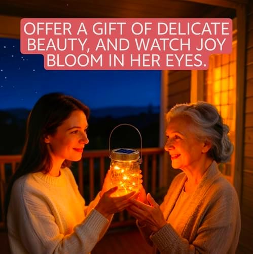 Cooo Gift for him her 9 Pack Solar Lanterns Outdoor Waterproof Upgraded Crystal Glass Solar Mason Jar Lights 30 LED 215% Larger SolarPanel, Anti-Rust Lid Hanging Outdoor Lanterns for Patio Garden - Image 3
