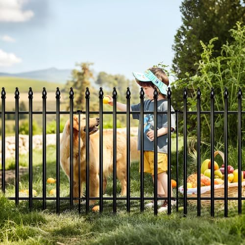Thealyn 36"H x 28"W Metal Garden Fence, No Digging, Animal Barrier,11.6 Ft - Image 5