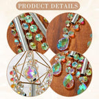 Crystal Wind Chimes - Glass Wind Chimes for Outside, Outdoor Crystal Suncatcher with Tuned Tubes, Reflective Windchimes Outdoors Unique, Hanging Prism Rainbow Maker Chandelier Home Decor Gift - Image 5