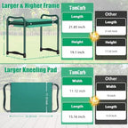 TomCare Garden Kneeler and Seat, 11.12" Kneeling Pad Sturdy Garden Bench - Image 2
