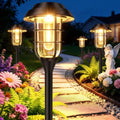 LETMY Solar Pathway Lights Outdoor, 8 Pack Bright Solar Lights Outdoor, IP65 Waterproof Auto On/Off Garden Lights Solar Powered Landscape Lighting for Yard Path Patio Walkway Driveway Pathway - Black by Letmy