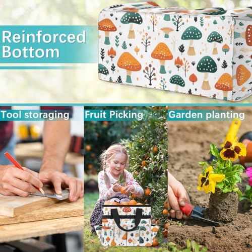 Other Plants Garden Tool Bag Tote for Men Women Multiple Pockets Wide Mouth Heavy Duty Waterproof Tool Organizer Bag for Outdoor Lawn Yard Portable Gardening Storage With Elasticbands - Image 6