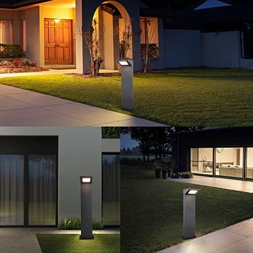 27.5" Modern LED Outdoor Path Lights - Waterproof IP54 Bollard Lighting for Garden, Driveway & Courtyard Decor, 3000K Warm White, Landscape Lighting Solutions - Image 5