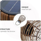 KICHOUSE Solar Lanterns Outdoor Waterproof - Solar-Powered Boho Lanterns with Auto On/Off - Decorative Rattan Hanging Lights for Patio Garden Porch Lawn and Pathway - Image 3