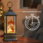 Christmas Snow Globe Water Lantern with Nativity Scene Battery Operated or USB Powered Musical Lighted Holiday Decoration for Tabletop Display for Family and Friends - Image 4