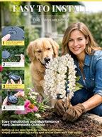 GIGALUMI 3 Pack Solar Wisteria Flowers Outdoor, 2 Modes, White - Image 5