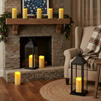 Raycare Large Outdoor Flameless Candles with Remote & Timer, Waterproof Battery Operated LED Pillar Candles, Ivory White, 4"x9", Set of 2 - Image 7