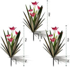 Homight Metal Agave Plant Outdoor Decoration Lily Mexican Yard Art Garden Gift Home Decor Hand Painted Metal Agave Garden Yard Statue, Outdoor Lawn Ornaments(3 Big Red Lilies) - Image 6