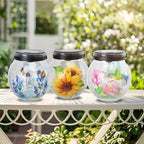 WONDER GARDEN Solar Lanterns Outdoor Waterproof 3 Pack Hanging Solar Lights - Image 2