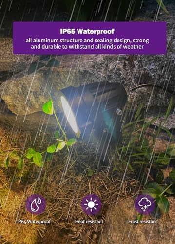 Spotlight Outdoor for Halloween Christmas: 4-in-1 RGBW Low Voltage Landscape Lighting Kit with Plug-in Transformer | 6W 24V IP65 Waterproof Color Changing LED Spot Lights with Remote for Yard Garden - Image 5