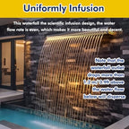 Pool Fountain Acrylic Waterfall Spillway Decorative Water Feature,Heavy-Duty Wall-Mounted Waterfall Spillway Kit for Garden & Patio Decor, 72in Silver Flow Con - Image 4