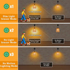 Solar Sconce Lights Outdoor, 2 Pack 6in H Boho Rattan Wall Lantern with USB Charging, IP65 Solar Outdoor Wall Lights, 3 Mode Motion Sensor, Hanging Porch Light for Garage Patio House Gazebos Garden - Image 4