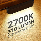 LEONLITE 4-Pack 7 Inch LED Hardscape Lighting, 2700K Soft White - Image 2