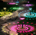 Ensenior Color Changing Solar Lights Outdoor, 8 Pack, Unique Light Pattern by Ensenior