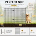 No Dig Garden Fence, Dog Fencing Outdoor for Yard, 5 Panels with Gate - Image 2
