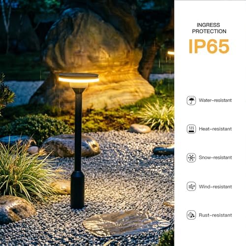 Landscape Path LightsAluminum Outdoor Bollard Lights Modern Pathway Lamp IP65 Waterproof 3000K Luxury LED Lighting for Commercial Garden Walkway Lawn Lamp - Image 3