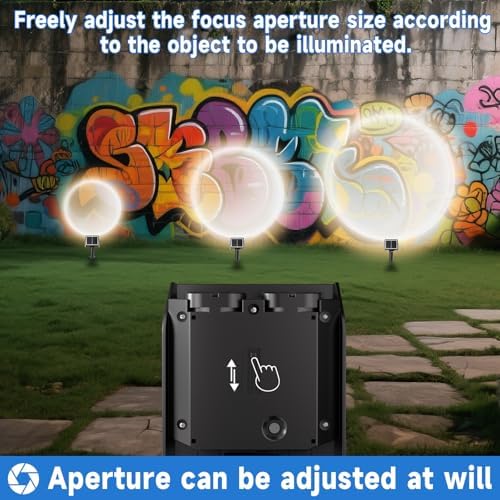 Solar Spot Lights Outdoor Adjustable Beam & PC Light Guide Column, 4 Pack Solar Lights Outdoor Waterproof IP65, 2 Modes & Auto On/Off Landscape Spotlights for Garden, Yard, Pathway, Tree (Warm Yellow) - Image 3