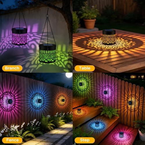 4 Pack Solar Fence Lights Outdoor, Metal Solar Powered Wall Deck Step Light - Image 4