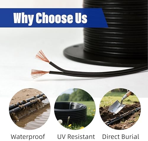 Extension Electrical Wire18/2 SPT-2W Bulk Lamp Cord, 300-Volt 18-Gauge, 100-feet Spool, Black,UL Listed… - Image 4