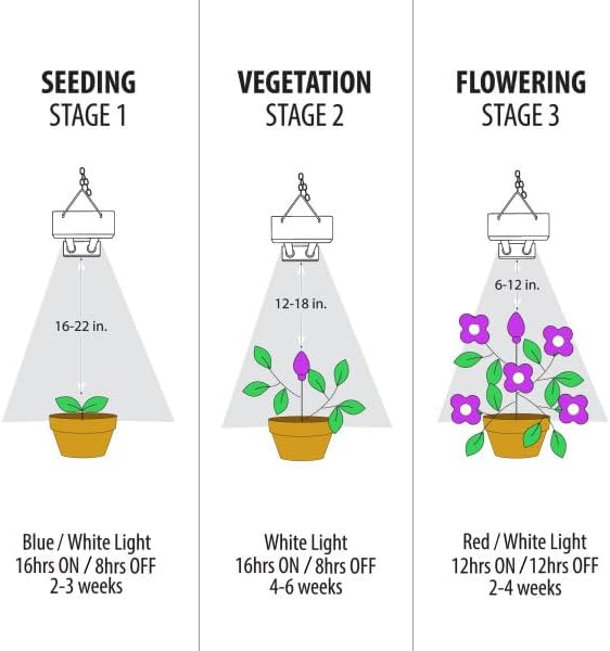 Feit Electric Grow Light 19W 2ft LED for Indoor Plants and Gardens, Full Spectrum Dual Hanging Bulb Grow Light, Hydroponic, GLP24ADJS/19W/LED - Image 7