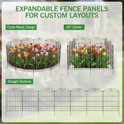 Garden Fence, 32in (H) x24ft (L) Garden Fencing Animal Barrier, 12 Panels - Image 4