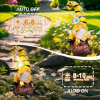 twinbling 13" Garden Solar Spring Gnomes Statues Outdoor - Image 4