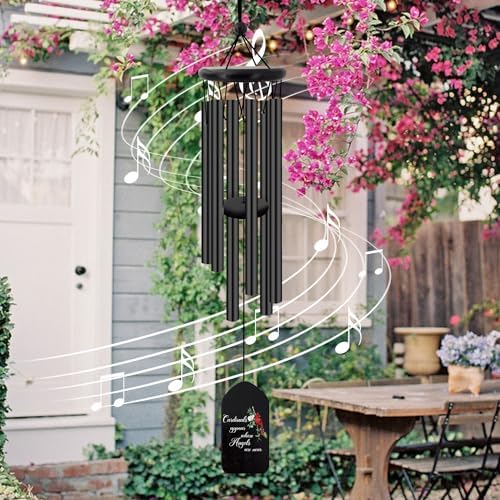 Personalized Wind Chimes Outdoor Deep Tone, Wind Chimes for Loss of A Loved One, Commemorating a Deceased Friend, Bereavement/Sympathy/Memorial Gift, 24inch - Image 4