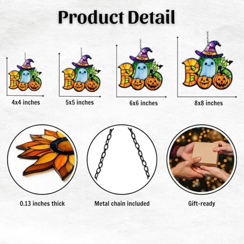 Funny Boo Acrylic Suncatcher - Image 2