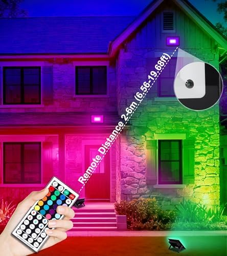 TigQiang 4 Pack 50W RGB Flood Light, IP66 RGB floodlight for Halloween - Image 6